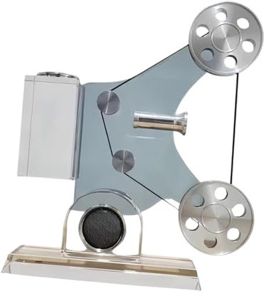 KESOTO Movie Projector Sculpture Desktop Figurine Antique Crafts Table Centerpiece Crafts for Housewarming Gift, Gray