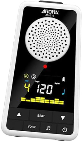 perfeclan Mini digitales Metronom, elektronisches Metronom, Volumen einstellbarer Beat Tempo Beat Tap tragbar für Klavier Geigenflöte -Drum -Gitarre, Weiß