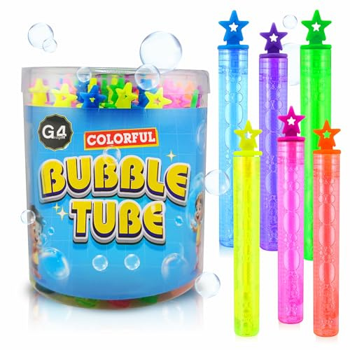 G4GADGET 36-Pack Premium Bubble Tubes Party Bag Fillers – Fun & Colourful Bubbles for Kids – Ideal Party Favours, Loot Bag Fillers, Stocking & Summer Games