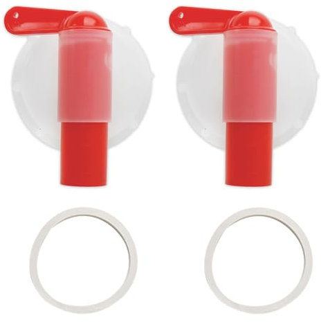 Lot de 2 robinets doseurs DIN61 - Bec verseur - Pour réservoirs de 15 à 60 litres - Avec filetage DIN 61