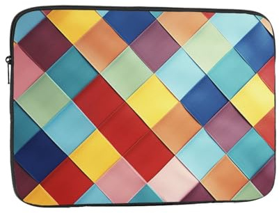 Custodia per computer portatile 10 pollici Borsa per laptop antiurto Borsa da trasporto per computer Copertura per notebook a quadri colorati