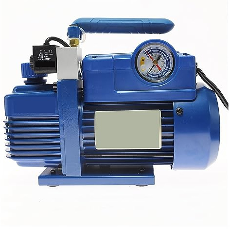 STRAFBRG Pompa for Vuoto, Kit Pompa for Vuoto refrigerante 2pa Refrigerazione 250W con manometro for condizionatore d'Aria Inverter for Uso Domestico 1P/1.5P/2P,Resistente alla corrosione