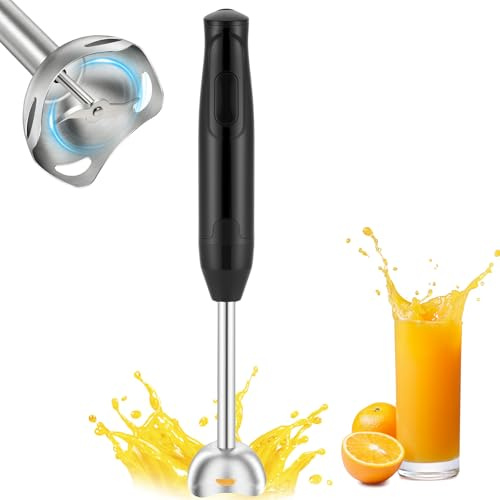 AXFEE Hand Blender, 400W Immersion Stick Blender Handheld - Black | Hand blenders for kitchen, Stick blender with Stainless Steel Blade for Making Baby Food, Soups, Sauce