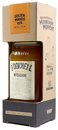 O'Donnell Moonshine Kombi-Set mit Ausgießer Vegan Likör Deutschland inkl. FeinWert E-Book (Goldene Mango)
