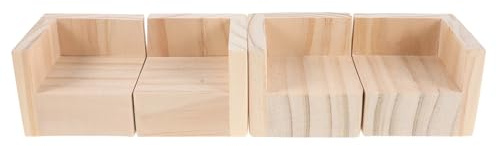 Hohopeti 4 Stück Bettgestell Stützbeine, Beige, für Kleinkindbett