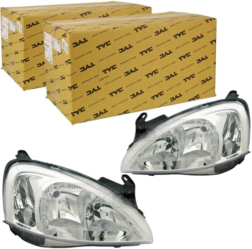 BandelOne 2xTYC H7/H7 Scheinwerfer links+rechts | 20-6065-25-2 + 20-6066-25-2 Kompatibel mit Combo Kasten/großraumlimousine,combo Tour,corsa C (X01),Corsa C Kasten/schräghec