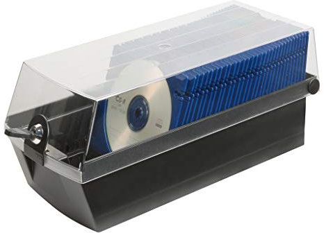 HAN 9260-13, MAX 60 CD box. Expert box for 60 CD/DVDs, safe with lock and 2 MAX trays, black