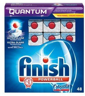 Calgonit Finish Quantum Powerball Tablettes Lave-Vaisselle Classic, 1er Pack (1 x 48 Pièces)