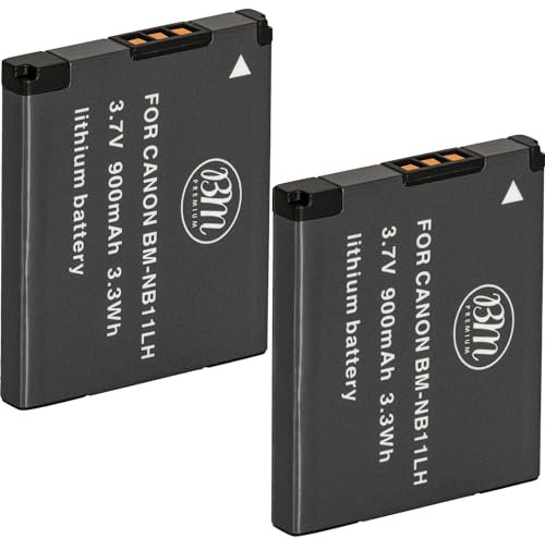 Big Mike 'S Electronics bm-nb11lk2-1 Li-ion 900 mAh 3.7 V Rechargeable Battery 900 mAh; Lithium-Ion (Li-ion) 3.7 V Rechargeable Batteries (Black, White, 2 Piece (S))