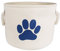 Bone Dry Pet Storage Collection Collapsible Bin, Small Round, Off-White