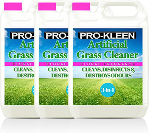 Pro-Kleen Artificial Grass Cleaner - Perfect for Homes with Dogs - Cleans, Disinfects, Deodorises & Fragrances - 3 x 5 Litre Super Concentrate: Makes 45 Litres