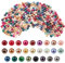 PandaHall - Lot de 400Pcs Perle en Verre Teint Nacre 4mm Perle Rond pour Fabrication de Bijoux Bracelet Collier, Couleur Melangee, Trou: 0.5mm
