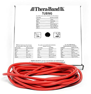 TheraBand Widerstandstrainer Tubing 7,50 m Rot | Mittel, OneSize