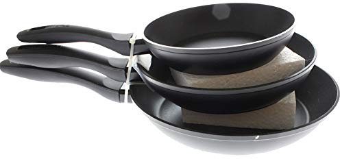 IBILI - Set de 3 sartenes chef style, 18 + 22 + 26 cms, Aluminio, Antiadherente, Apto para induccion