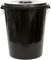 PAMEX Cubo de basura con tapadera. Capacidad 100 Litros. Especial exterior (Negro)
