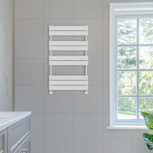 NRG 1000 x 600 mm Designer Flat Panel Heated Towel Rail Chrome Bathroom Radiator