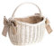 e-wicker24 Einkaufskorb aus Weide, retro Bügelkorb, Vintage Stil, Weidenkorb, oval (Jute 1)