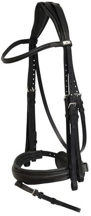 Stübben Trensenzaum 2800 Switch - schwarz-Lack/weiß - Warmblut (WB) - Komb. Reithalfter geschweift