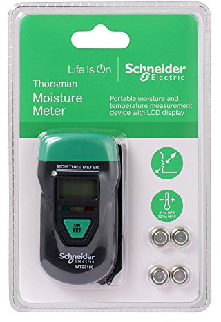Schneider Electric Thorsman Feuchtigkeits-/Temperaturmessgerät mit LCD-Display, 4 Batterien 1,5V, Artikelnummer IMT23208