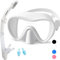 Supertrip Trocken Schnorchelset mit Anti-beschlag Taucherbrille Panorama Blickfeld gehärtete wasserdichte Gläser Schnorchelbrille Taucherset für Erwachsene Unisex Trockenschnorchel