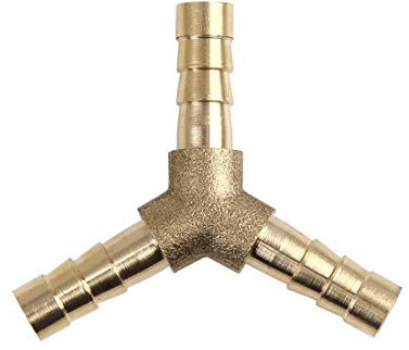 sourcing map 6mm Messing-Schlauchtülle,Schlauchverschraubung Y-förmiger 3-Wege Schlauchanschluss für Luft, Wasser, Gas, Öl