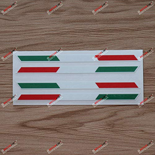 2 Pegatinas Brillantes 15,2 cm Par Italia Bandera italiana franjas Pegatina Calcomanía Italia b Vinilo para coche sda2