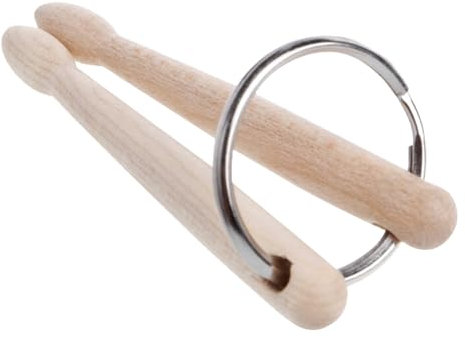 Miniblings Drum Sticks Schlüsselanhänger Schlagzeug Stöcke Trommel Schlägel Holz - Handmade Modeschmuck I I Anhänger Schlüsselring Schlüsselband Keyring