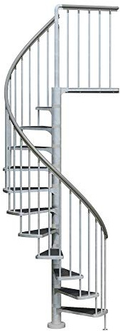 DOLLE Außenspindeltreppe Gardenspin verzinkt Höhe 348,5-399,5 cm 16 Stufen Trimax® Durchmesser 155 cm