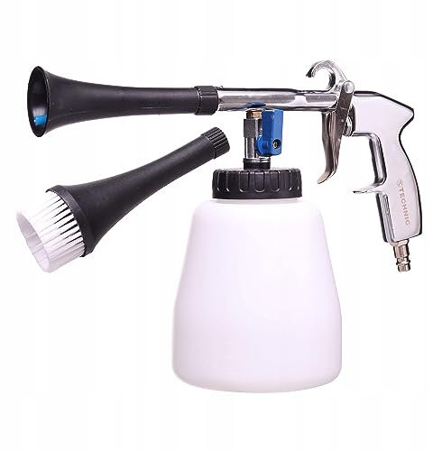 Pistolet de nettoyage d'ameublement KASTOR Technic L1, capacité 1000 ml, structure robuste, prise européenne, consommation d'air 270 l/min, deux buses