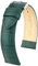 HIRSCH Uhren-Armband Duke L - Uhr-Band aus italienischem Kalbs-Leder mit Alligator-Prägung - Dunkelgrün - 20 mm