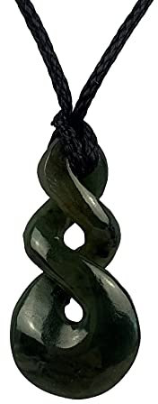 Greenstone Pounamu dreifach gedreht Kettenanhänger aus Neuseeland - Klein