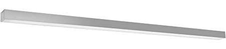 SOLLUX lighting Integrated LED 145cm Linear Flush Light Grey 3000K Integrierte LED 145cm Linear Flush Hellgrau 3000K