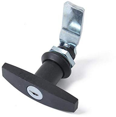 T-Handle Lock, Serrure de porte de Garage poignée en T serrure à came avec serrure de boîte à clés Protection contre le vol de clé en alliage de Zinc pour remorque boîte à outils caravane