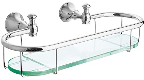 PaulGurkes Handtuchhaken Retro Nostalgie Kleiderhaken Bad-Accessoires Landhausstil WC-Bürste WC-Papierhalter Seifenschale, FORTUNA-Accessoires:Glasregal