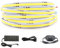 Arotelicht COB LED Strip 5m 24V COB LED Streifen kaltweiß 6000K dimmbar COB LED Band Lichterkette Hohe Dichte 320 LEDs/M inklusive Adapter und Dimmer IP20 für Schlafzimmer Küche Home Innendekoration