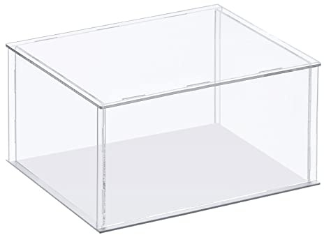 sourcing map Transparente Vitrine, Acrylbox, Montage, transparent, staubdicht, 40 x 20 x 20 cm, für Sammlerstücke, Basteln