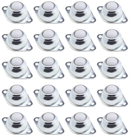 YINETTECH Lot de 20 roulettes universelles en nylon pour transfert à billes - Rotation à 360° - Pour meubles de transmission, fauteuils roulants - Capacité de charge de 10 kg par roulette