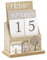 Shabby Chic Ewiger Kalender aus Holz | Schreibtischkalender Flip-Kalender | Desktop-Kalender Hauskalender
