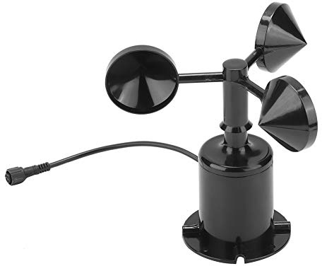 Yosoo Anemometer, 0-70M/S Wind Speed Meter Sensor, Pulse Type, Three Cups, Greenhouses, Weather Stations, Environmental