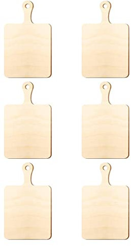 Confezione da 6 Mini Tagliere in Legno con Manico Tagliere in Legno Piccolo Tagliere Tagliere da per la, 23x14 cm