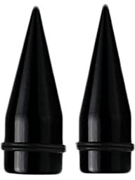 Gualiy 2 STK Ear Plug Acryl, Tunnel Ohrringe Damen 25mm Schwarz Kegel Flesh Tunnel