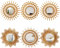 Namalu Lot de 6 miroirs décoratifs – Petits miroirs Ronds pour décoration Murale, entrée, Salle de Bain, Chambre à Coucher, Salon (doré, Classique)