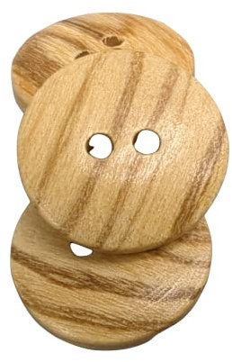 BOTIBOTON - 50 Olivenholzknöpfe - 2 Löcher - WENDBAR (10, 12, 15, 18, 20 und 25 mm) - Nähzubehör - Hergestellt und versandt aus SPANIEN (15 mm)