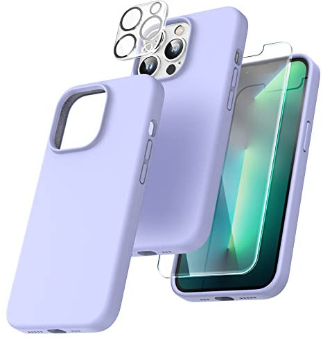 TOCOL für iPhone 13 Pro Max Hülle Silikon, Stoßfest Anti-Rutsch Anti-Fingerabdruck Kratzfest Handyhülle für iPhone 13 Pro Max Case, Lila