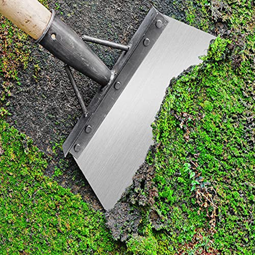 Pala plana de acero multifuncional para limpieza de jardines al aire libre para malas hierbas y musgo 10 X 20 cm