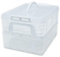 INTIRILIFE Transportbox Behälter für Kuchen und Cupcakes 2 Etagen aus Kunststoff in Weiß - 36.1 x 26.1 x 21.2 cm - Transportbehälter für Muffins Kuchenbox