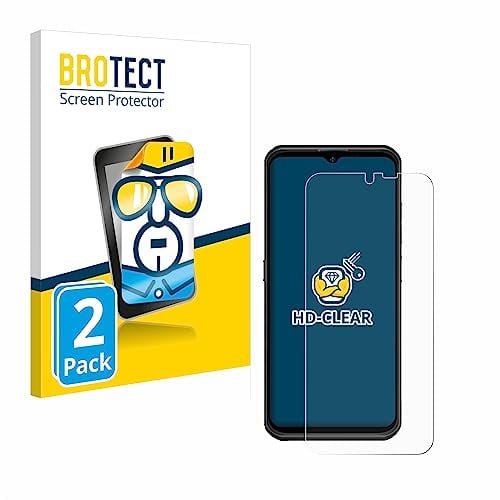 BROTECT Schutzfolie für Ulefone Armor 17 Pro | 2 Stück Transparenter Displayschutz Made in Germany Klare Displayschutz-Folie Clear Einfache Montage Case-Friendly