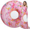 Abaysto Niedliche rosa Donuts-Decke für Mädchen, realistische Lebensmittelüberwürfe, weich, gemütlich, Flanell, rund, für Nickerchen, Heimdekoration, Party, Kinder, Geschenke, 150 cm