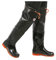 HWBZSZY Stivali Da Pioggia Alti in PVC Impermeabili Al 100% Scarpe Da Pesca Antiscivolo Stivali Da Fango Traspiranti Ultraleggeri Per Trampolieri, Pesca A Mosca, Caccia, Lavori Di Letame,Nero,38EU