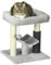 PawHut Petit Arbre à Chat Arbre à Grimper Tour de Jeux Hauteur 48 cm Poteau en sisal Gris avec Balle Suspendue Gris